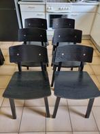 Stoelen IKEA (set van zes), Huis en Inrichting, Stoelen, Ophalen, Gebruikt, Zwart, Hout
