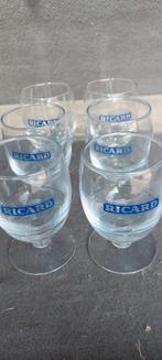 6 verres ricard écriture transparente sur fond bleu, Enlèvement ou Envoi, Comme neuf