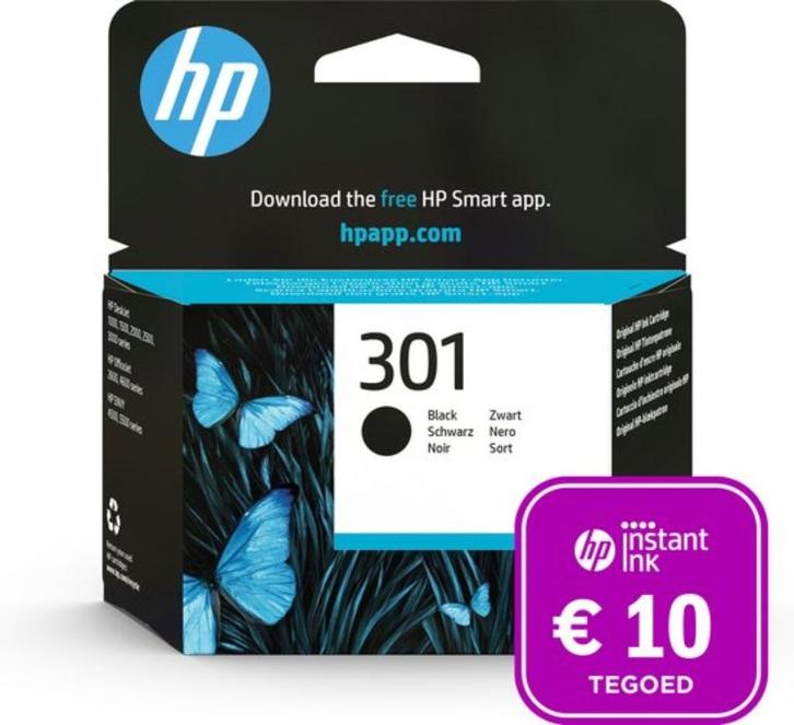 HP 301 - Inktcartridge - Origineel - Zwart GRATIS VERZENDING, Computers en Software, Printerbenodigdheden, Nieuw, Cartridge, Verzenden