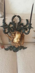 ANGE AVEC CANDELABRE 2 BOUGIES ANCIEN, Enlèvement, Autres matériaux