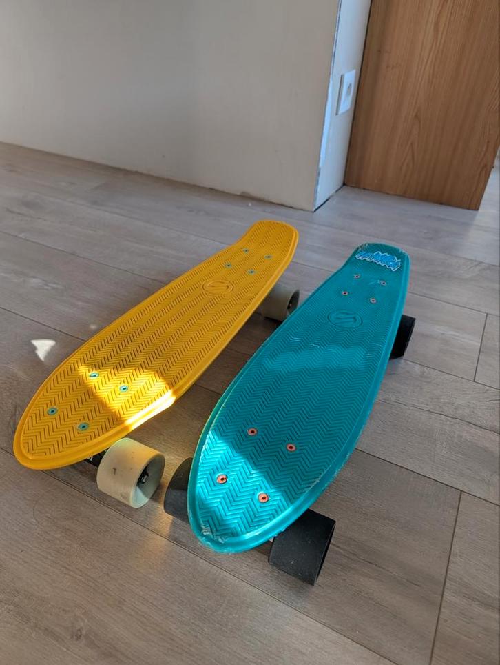 Set van 2 Retro Cruiser Skateboards (Penny board stijl), Sports & Fitness, Skateboard, Utilisé, Enlèvement
