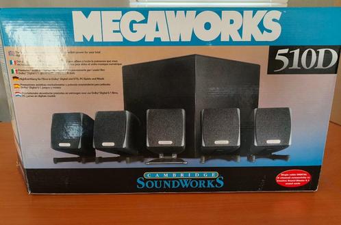 MegaWorks 510D 5.1 surround speakerset, Audio, Tv en Foto, Home Cinema-sets, Zo goed als nieuw, 5.1-systeem, 70 watt of meer, Overige merken