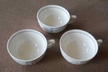 3 tasses Boch Copenhague (diamètre = 9,5 cm) beschikbaar voor biedingen