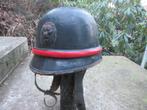 Belgische motorhelm ABBL Rijkswacht met leeuw embleem TOP, Enlèvement ou Envoi, Gendarmerie