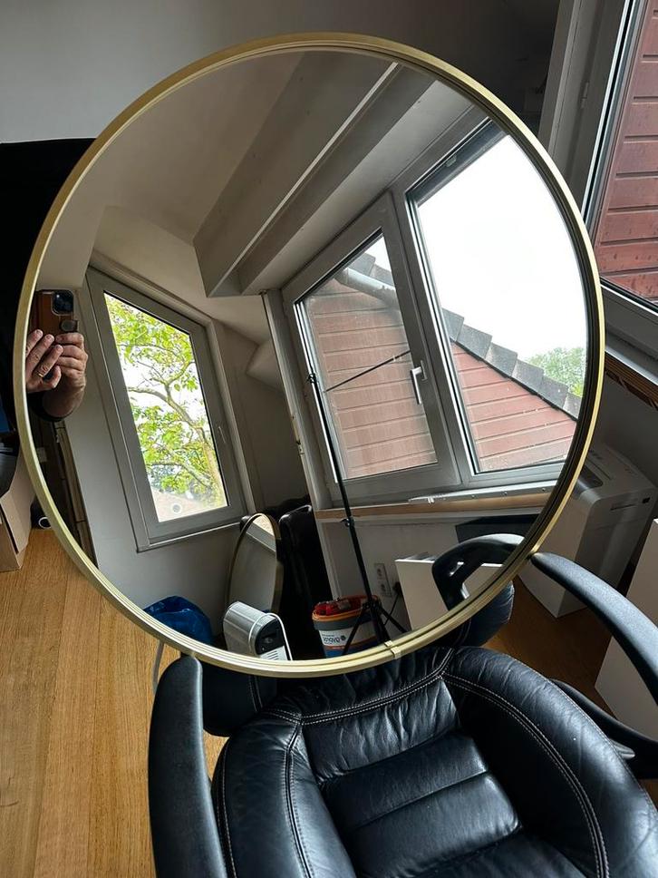 Ronde spiegel met LED-verlichting en ontwaseming, Huis en Inrichting, Woonaccessoires | Spiegels, Nieuw, 75 tot 100 cm, Rond, Ophalen