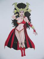 Siriguana kleurtekening Dejah Thoris (Warlord Mars Girl), Antiek en Kunst, Kunst | Tekeningen en Fotografie, Verzenden