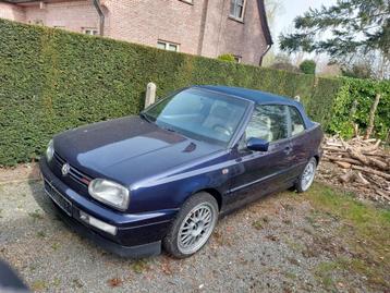 Vw Golf 3 VR6 Cabrio, Auto's, 4 zetels, Beige, Cabriolet, Blauw