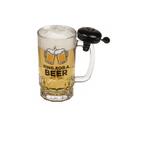 Bierglas met bel, 0.5L, Verzamelen, Ophalen of Verzenden, Nieuw, Bierglas