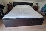 MOET NU WEG: Bed 180cm met.lattoflex, Ophalen, Gebruikt, Bruin, Tweepersoons