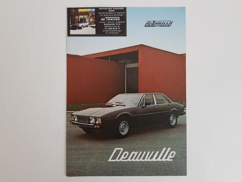 Brochure originale De Tomaso Deauville - 1980, Livres, Autos | Brochures & Magazines, Autres marques, Enlèvement ou Envoi