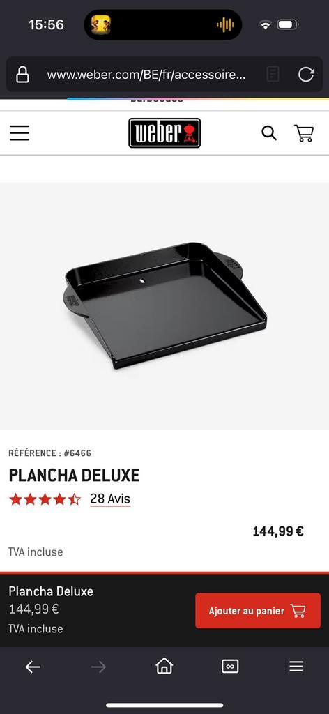 WEBER Deluxe bakplaat #6466, Tuin en Terras, Barbecue-accessoires, Zo goed als nieuw, Ophalen of Verzenden