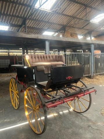 Belle calèche classique en excellent état, bien suspendue et, Utilisé, Wagonette, Cheval, Fermé(e)