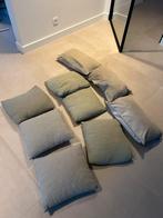 9 sierkussens groen, Enlèvement, Utilisé, Vert, Rectangulaire