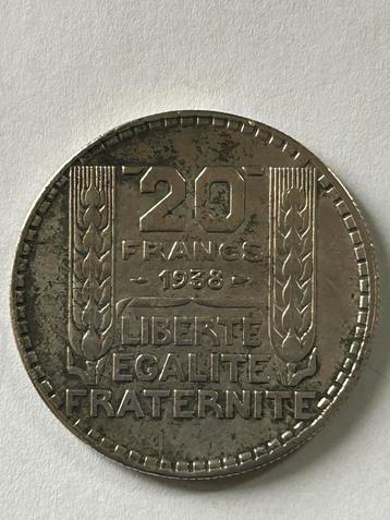 20 Franc (Turin ) 1938 zilver beschikbaar voor biedingen