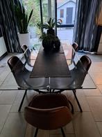 Glazen tafel, Huis en Inrichting, Ophalen, Gebruikt, 50 tot 100 cm, Glas