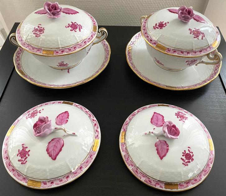 Service à Potage, Tasse à Soupe en Porcelaine de Herend, Antiquités & Art, Antiquités | Porcelaine, Enlèvement ou Envoi