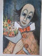 Originele kleurlitho van Hubert De Vries "Clown", Antiek en Kunst, Ophalen of Verzenden