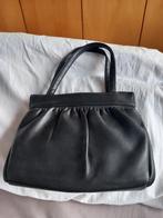 Sac cuir noir,  souple. Vintage, Enlèvement ou Envoi, Noir, Sac à main