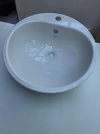 2 witte inbouwlavabo’s met witte kraan, Huis en Inrichting, Ophalen, Minder dan 50 cm, Nieuw, Minder dan 25 cm
