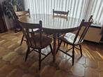 Tafel met stoelen, Huis en Inrichting, Ophalen, Gebruikt, Rond, Vijf personen of meer