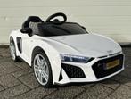 Audi R8 12v wit Afstands. / Bleutooht / Leder en Rubberba., Kinderen en Baby's, Speelgoed | Buiten | Accuvoertuigen, Ophalen of Verzenden