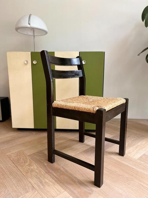 4 x Eetkamer stoelen. Licht beuken met mint kleurige stof, Huis en Inrichting, Stoelen, Gebruikt, Vier, Hout, Riet of Rotan, Stof