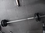 Halterstang- barbell met schroefsluiting 180cm, Sport en Fitness, Ophalen, Gebruikt