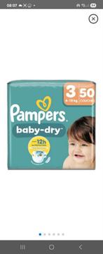 Pampers baby dry taille 3- 2x50  couches, Enlèvement