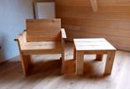 Chaise en bois d'échafaudage avec table, Maison & Meubles, Enlèvement, Neuf