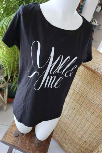 zwart wit leuk message T-shirt: You & Me beschikbaar voor biedingen