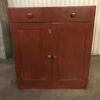 Armoire peinte en brun avec 2 portes et un tiroir, Enlèvement