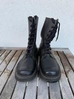 Nieuwe leder bottines Belgisch leger, Zwart, Boots, Nieuw, Ophalen of Verzenden