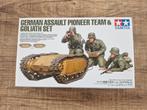 Tamiya German Assault Pioneer Team & Goliath Set 1/35, Ophalen of Verzenden, Zo goed als nieuw, 1:35 tot 1:50, Figuur of Figuren
