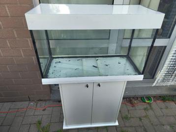 120 Liter Aquarium met Kast 80x35x50 cm beschikbaar voor biedingen
