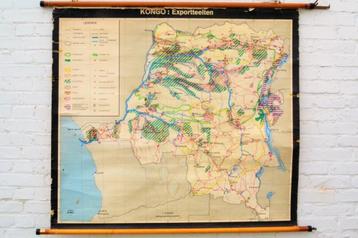  Carte scolaire vintage : Congo (1950)