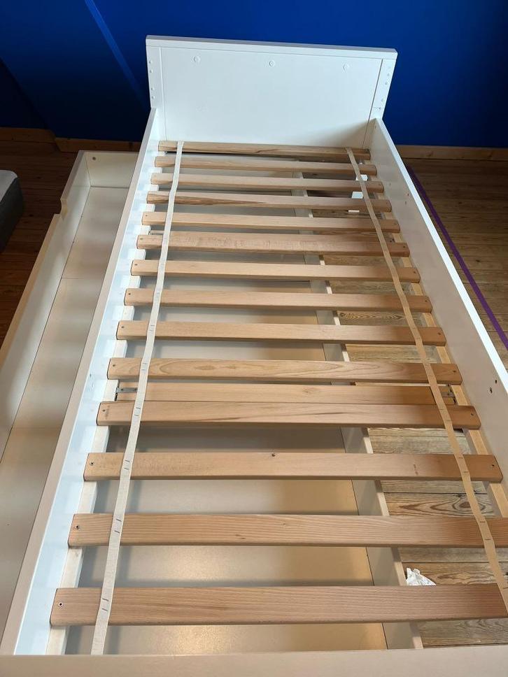 Basisbed 90x200 Combiflex Wit met extra bedlade, Kinderen en Baby's, Kinderkamer | Bedden, Gebruikt, 180 cm of meer, 85 tot 100 cm