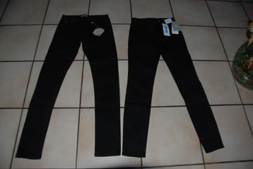 NIEUW slimfit T164cm zwarte katoenen meisjesjeans met tag beschikbaar voor biedingen