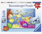 Ravensburger: puzzel 2x24 stukjes "zeedieren" (als nieuw), Comme neuf, 10 à 50 pièces, 4 à 6 ans, Enlèvement ou Envoi