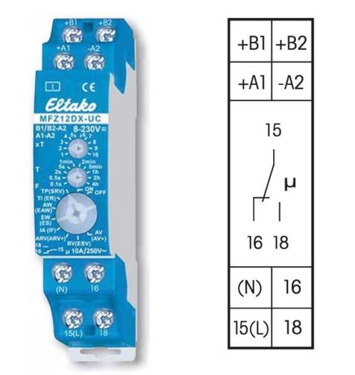 Analoog instelbare multifunctie tijdrelais MFZ12DX-UC met 18, Hobby & Loisirs créatifs, Composants électroniques, Utilisé, Enlèvement