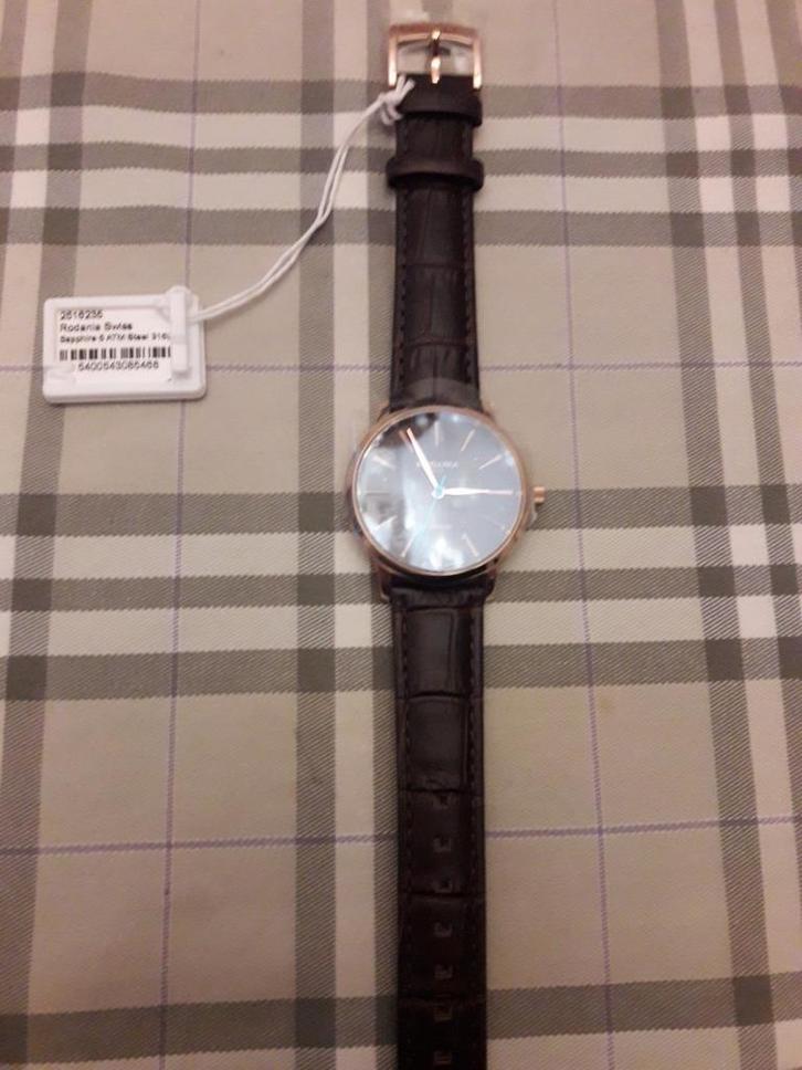 Herenhorloge RODANIASapphire 5 ATM  Nieuw, Handtassen en Accessoires, Horloges | Heren, Nieuw, Polshorloge, Overige merken, Staal