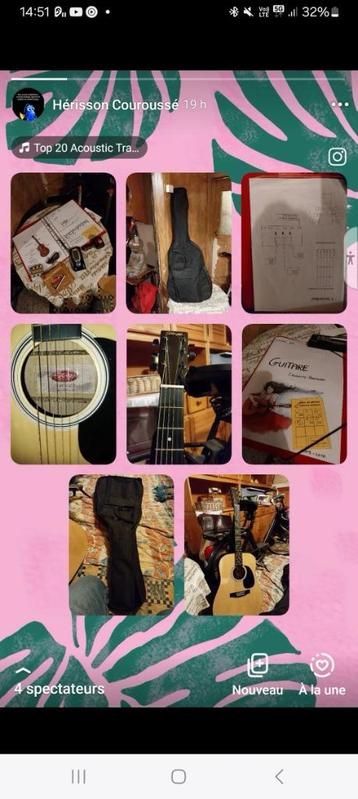 Guitare stagg, Musique & Instruments, Enlèvement, Comme neuf, Autres types, Avec valise