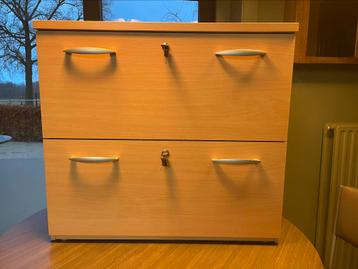 Dossierkast beuk voor 100 hangmappen (H:73cm/B:80cm/D:45cm), Huis en Inrichting, Kasten | Ladekasten, Ophalen, Zo goed als nieuw