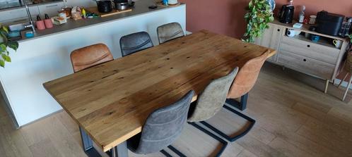 Eetkamertafel met zes stoelen, Huis en Inrichting, Tafels | Eettafels, Gebruikt, Ophalen