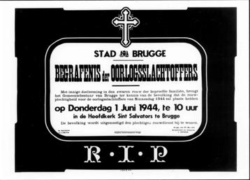 cartes prières 28 mai 1944 bombardement Saint-Michel Bruges
