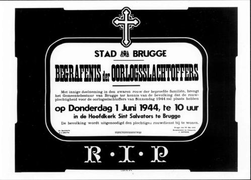 doodsprentjes 28 mei 1944 bombardement Sint-Michiels Brugge, Verzamelen, Bidprentjes en Rouwkaarten, Bidprentje, Ophalen of Verzenden