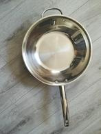 Wokpan, Maison & Meubles, Cuisine | Casseroles & Poêles, Inox, Comme neuf, Enlèvement, Plaque céramique
