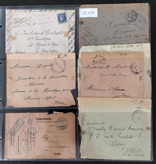 Lot: oude militaire documenten, oorlogen, censuren. Lees, Postzegels en Munten, Brieven en Enveloppen | Buitenland, Ophalen of Verzenden