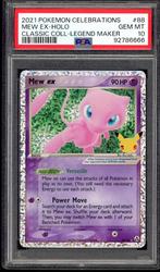 Mew ex Holo PSA 10 - 88/92 - Sword & Shield - Celebrations, Hobby en Vrije tijd, Verzamelkaartspellen | Pokémon, Verzenden, Zo goed als nieuw