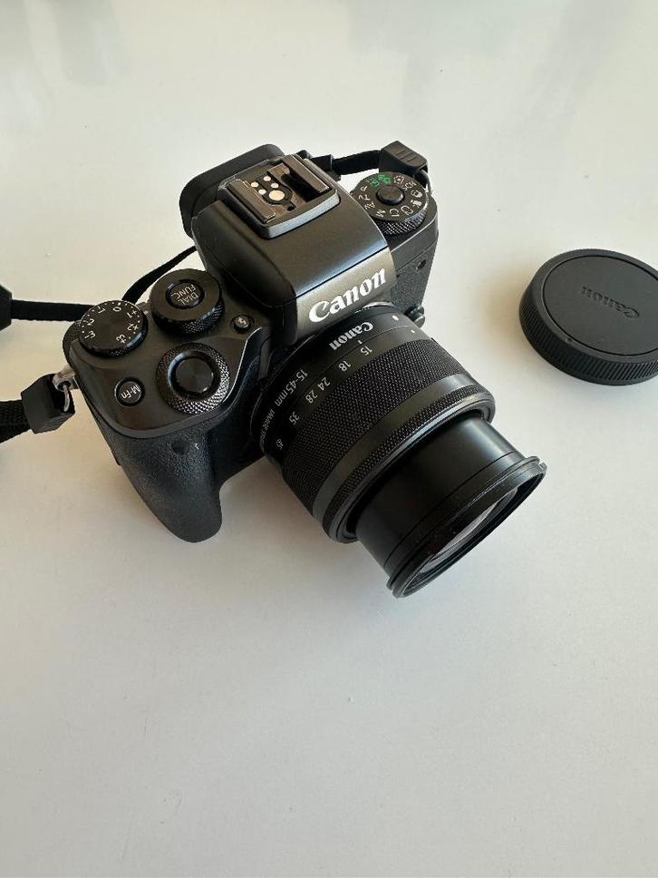 Canon EOS M5 + EF-M 15-45 IS STM, TV, Hi-fi & Vidéo, Appareils photo numériques, Comme neuf, Compact, Canon, Enlèvement ou Envoi