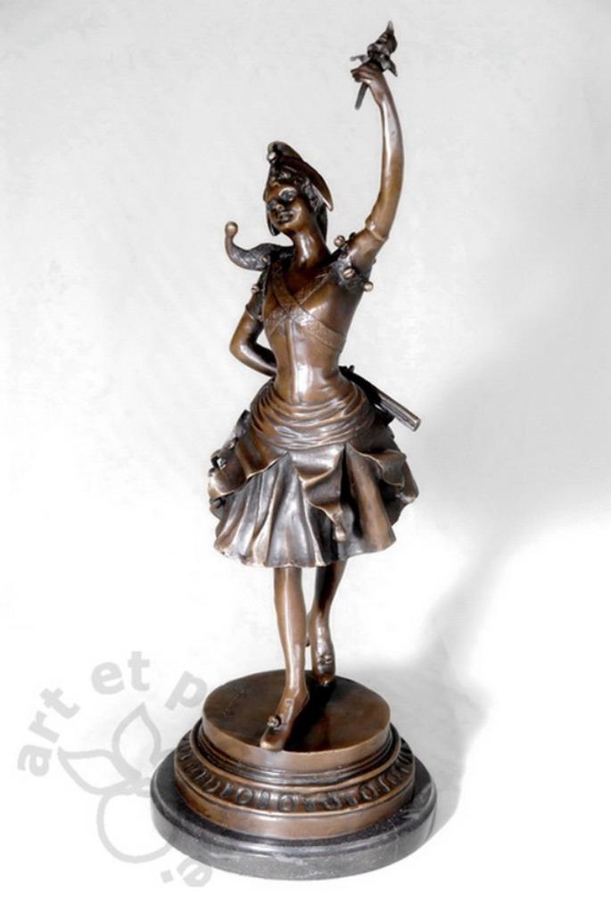 Art Déco - Magnifique sculpture signée Laffon Mollo. Bronze., Antiquités & Art, Art | Sculptures & Bois, Enlèvement ou Envoi